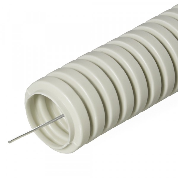 Фото Труба гофрированная пвх с зондом, d 16мм, строитель 31600