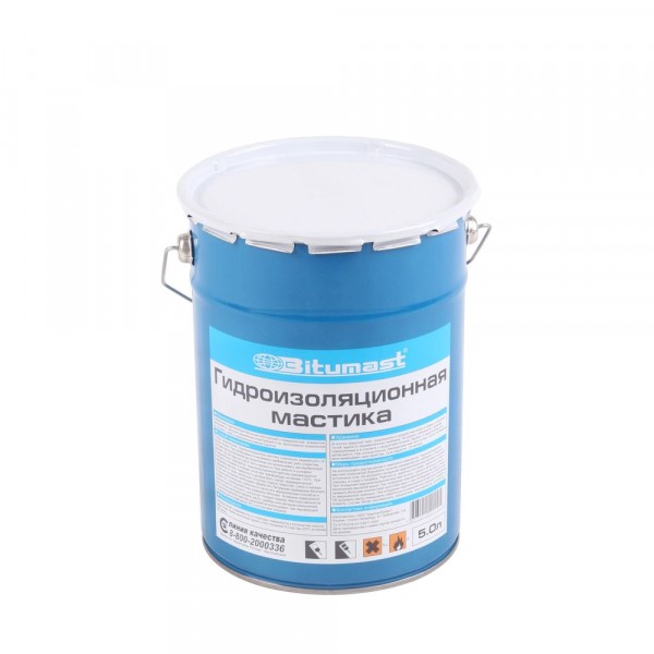 Фото Мастика гидроизоляционная bitumast, 5 л