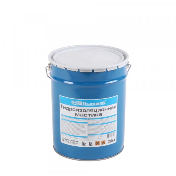 Фото Мастика гидроизоляционная bitumast, 21.5 л