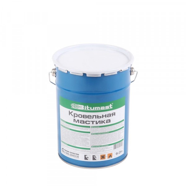 Фото Мастика кровельная bitumast, 21.5 л