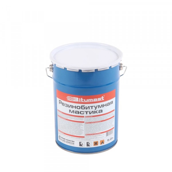 Фото Мастика резинобитумная bitumast, 5 л