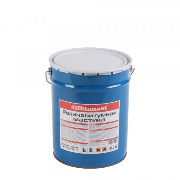 Фото Мастика резинобитумная bitumast, 21.5 л