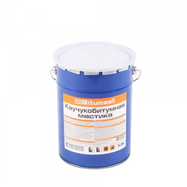 Фото Мастика каучукобитумная bitumast, 5 л