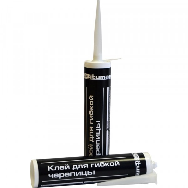 Фото Клей для гибкой черепицы bitumast, картридж, 0.3 л
