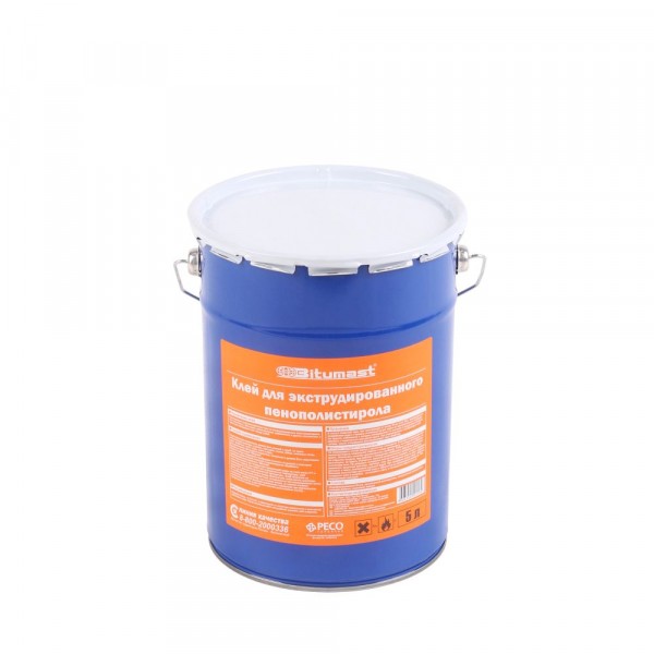 Фото Клей для эпп (xps) и пенопласта bitumast, 5 л