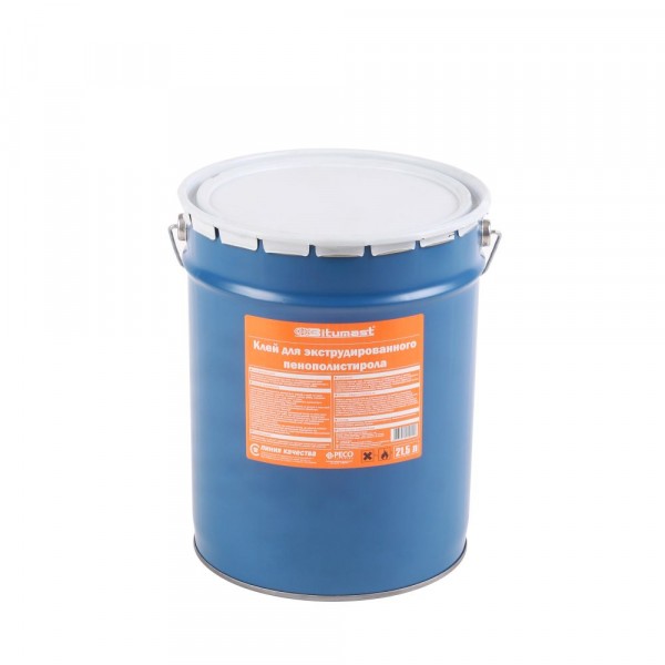 Фото Клей для эпп (xps) и пенопласта bitumast, 21.5 л