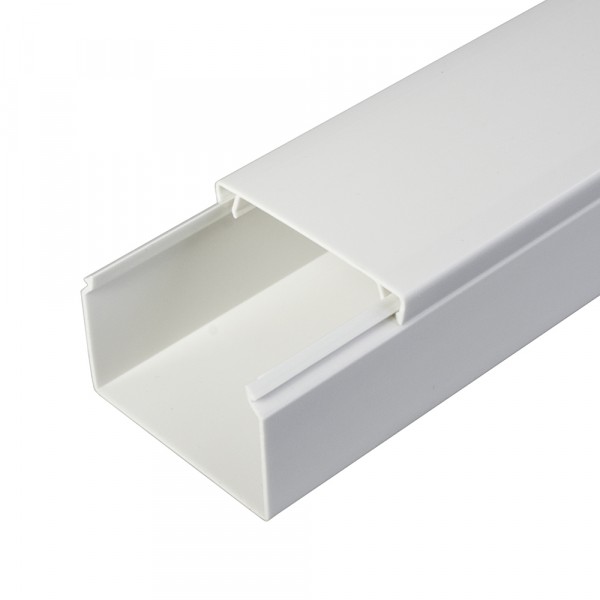 Фото Кабель-канал 60х40мм, цвет белый, 2-й замок, 2м, промрукав