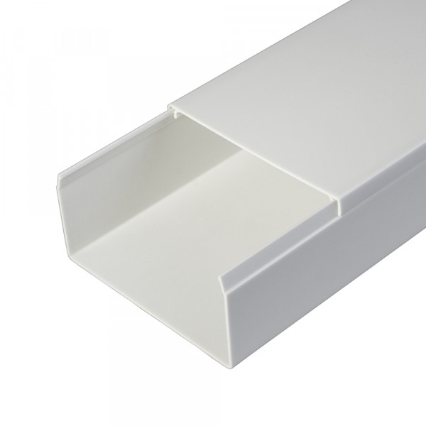 Фото Кабель-канал 80х40мм, цвет белый, 2-й замок, 2м, промрукав