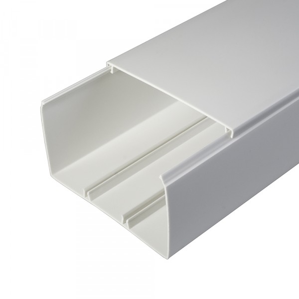 Фото Кабель-канал 100х60мм, цвет белый, 2-й замок, 2м, промрукав