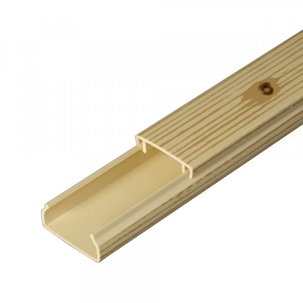 Фото Кабель-канал 20х10мм, цвет сосна, 2-й замок, 2м, промрукав