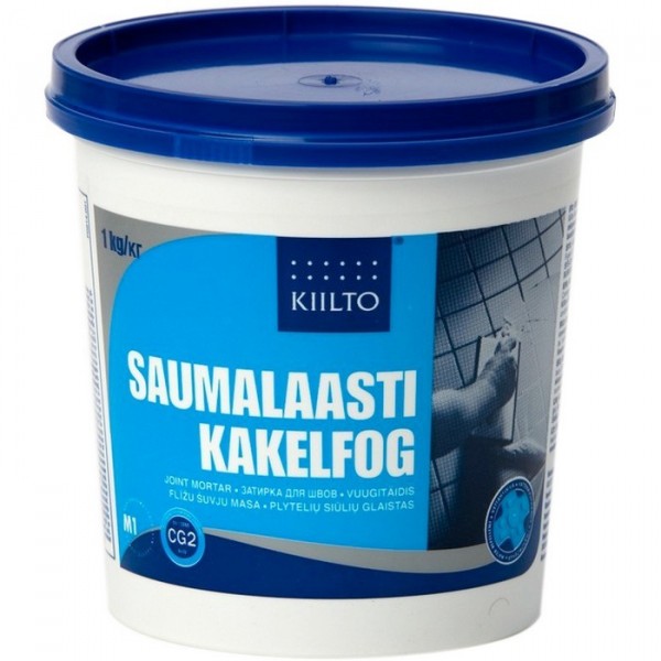 

затирка kiilto saumalaasti, цвет белый, 1 кг