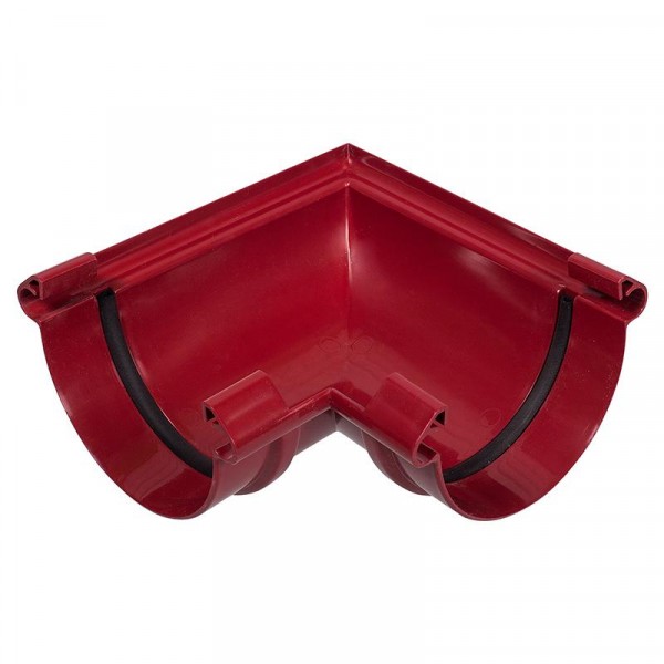 Угол желоба универсальный murol, цвет красный, 90°