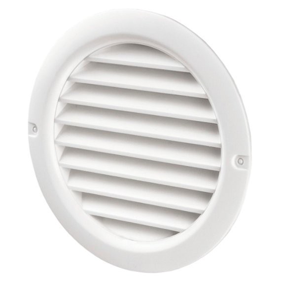 Фото Решетка вентиляционная круглая d160 пластмас., с сеткой, белая (фланец d125) mb 125 бвс, вентс