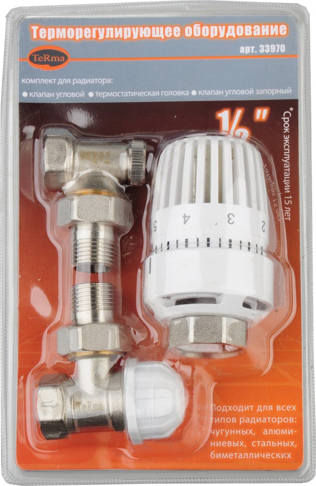 Комплект термостатический для радиатора прямой 1/2\" в разделе ...