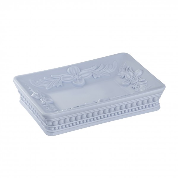 Фото Мыльница настольная fs-36bl голубой пластик