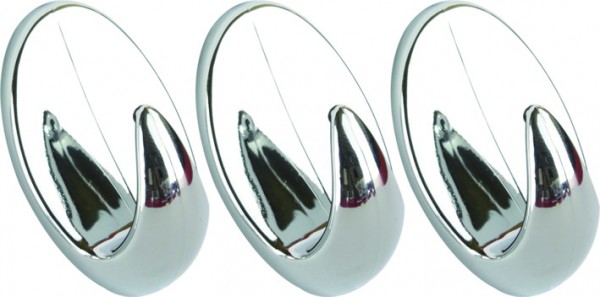 Фото Крючок самоклеющийся хр пластик 3 шт kle-sg004