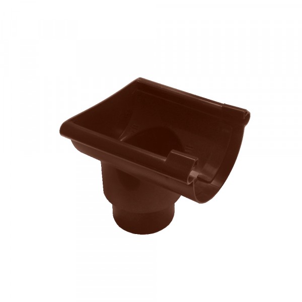 Фото Воронка желоба торцевая универсальная murol, цвет коричневый, 80/100 мм