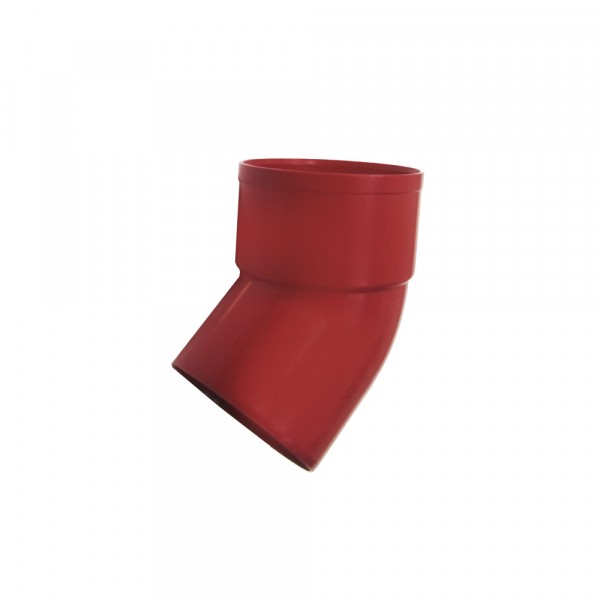Фото Отвод водосточной трубы murol, цвет красный, 45°