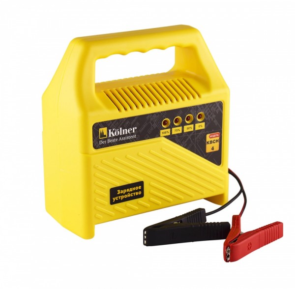Фото Зарядное устройство kolner kbcн 4  для акб  220вт +/-10,  12в, 4 а, 50гц, кн4кбс