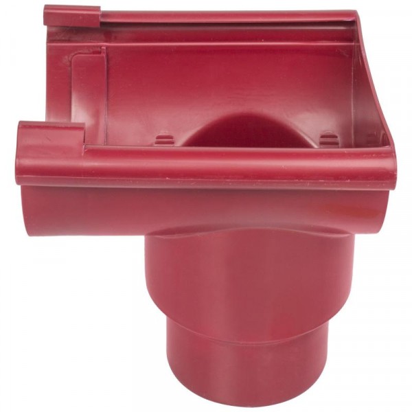 Фото Воронка желоба торцевая универсальная murol, цвет красный, 80/100 мм