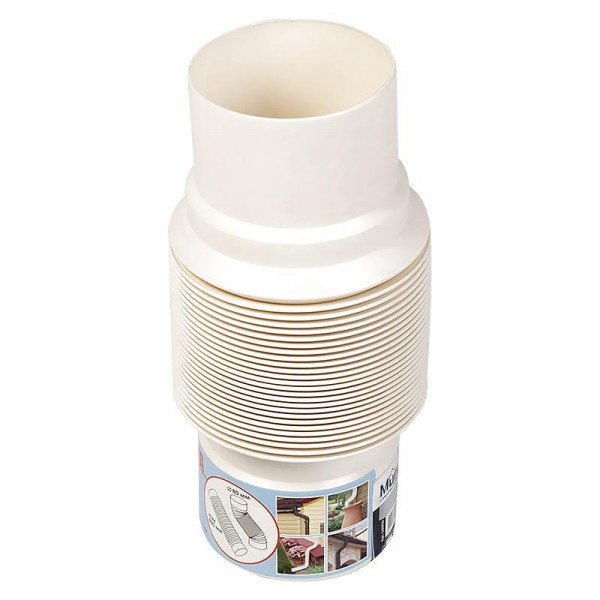 Фото Отвод гибкий универсальный murol, цвет белый, 80/100 мм