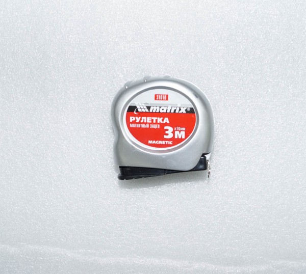 Рулетка 3м 16мм  магнитный зацеп magnetic matrix 31010
