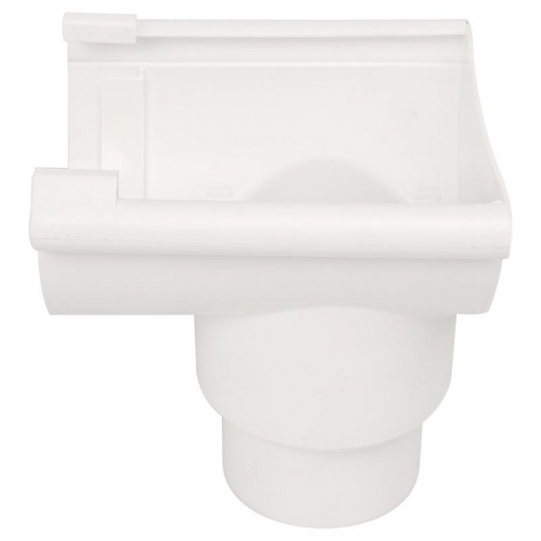 Воронка желоба торцевая универсальная murol, цвет белый, 80/100 мм