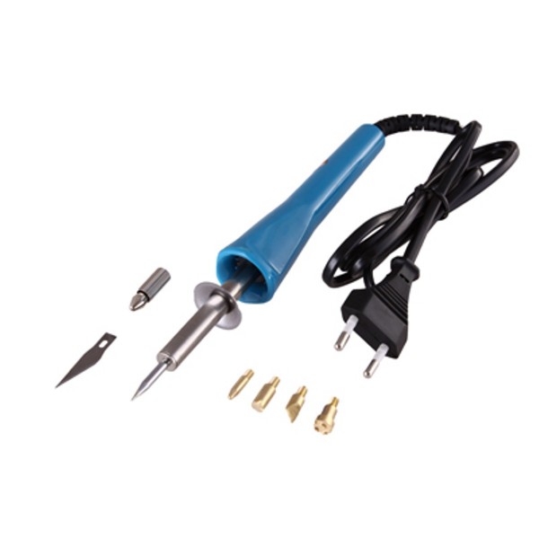 Фото Набор паяльник-выжигатель (6 насадок) 220v/30 вт (zd-707a) rexant