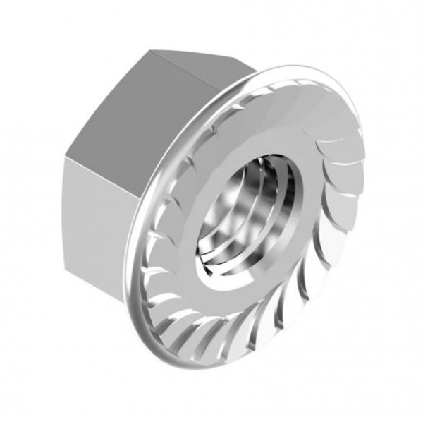 Гайка din6923 шестигранная оцинк. с фланцем м10 (18шт) пакет tech-krep