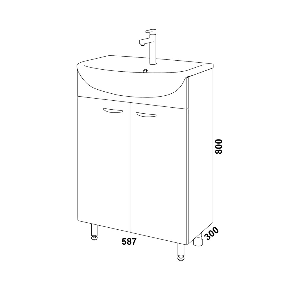 Тумба IKA Уют 60 с умывальником в разделе Тумбы под раковину в интернет ...
