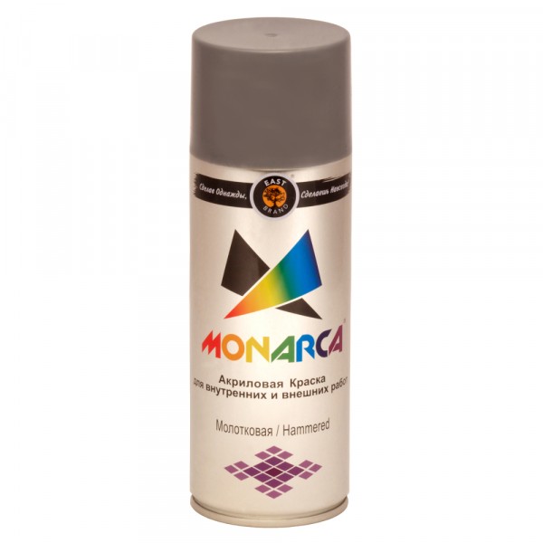 

эмаль аэрозоль monarca молотковая серебряный 270г./520мл.