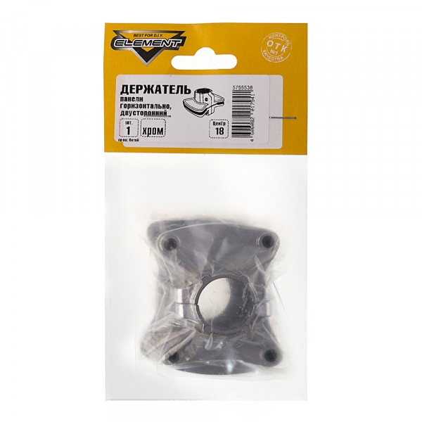 Фото Держатель панели горизонтально двусторонний хромelement
