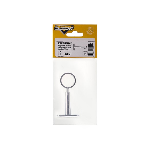 Фото Крепление трубы к стене регулир.проходное хром el