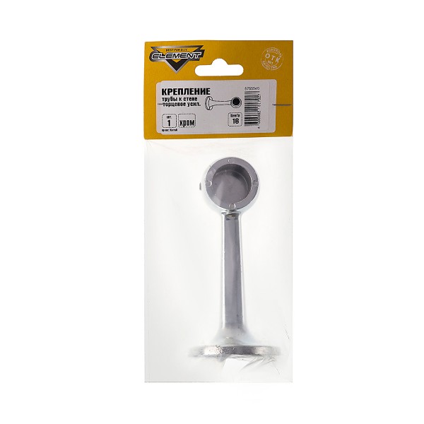 Фото Крепление трубы к стене торцевое усиленное хром element