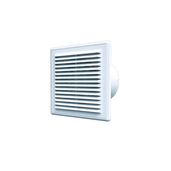 Фото Вентилятор вытяжной осевой накладной 100мм c 4s белый, с моск.сеткой, auramax