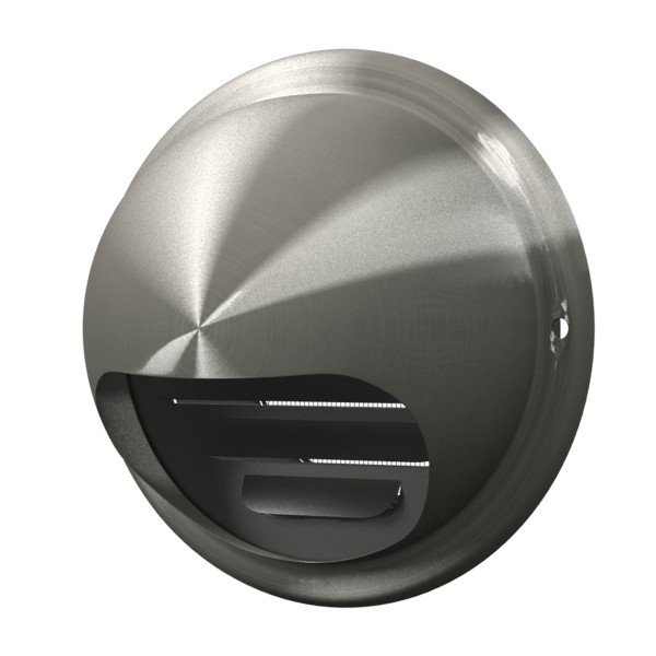 Фото Выход стенной вентиляционный вытяжной металлический с фланцем d125, 12,5вм