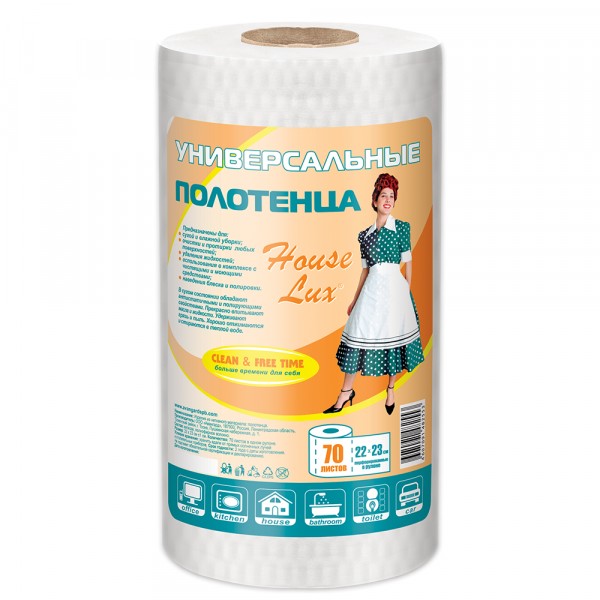 Фото Полотенца сухие house lux 70шт универсальные