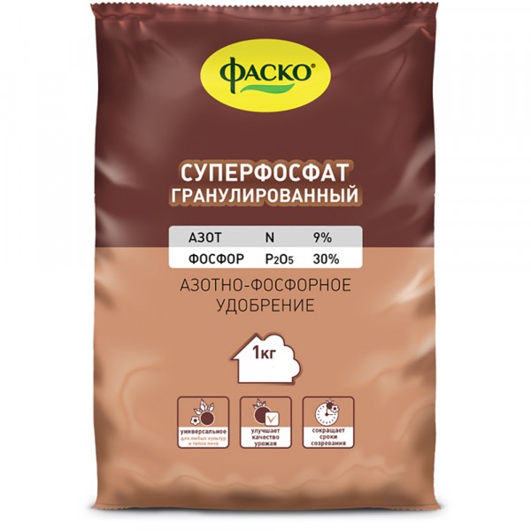 Фото Удобрение минеральное суперфосфат гранулированный 1кг