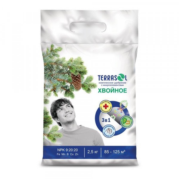 Фото Удобрение минеральное хвойное terrasol 2,5кг