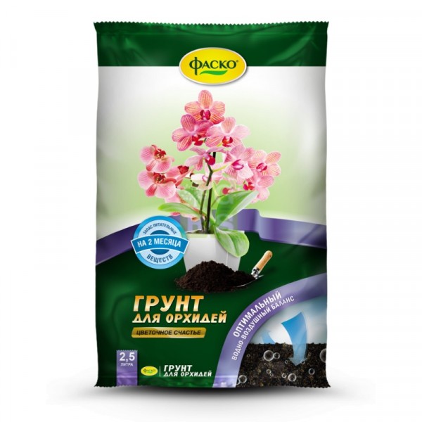 Фото Грунт цветочное счастье орхидея фаско 2,5л