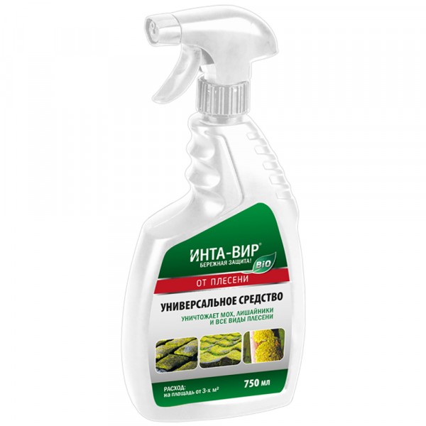 Фото Средство от мха, плесени и лишайников инта вир 0,75л