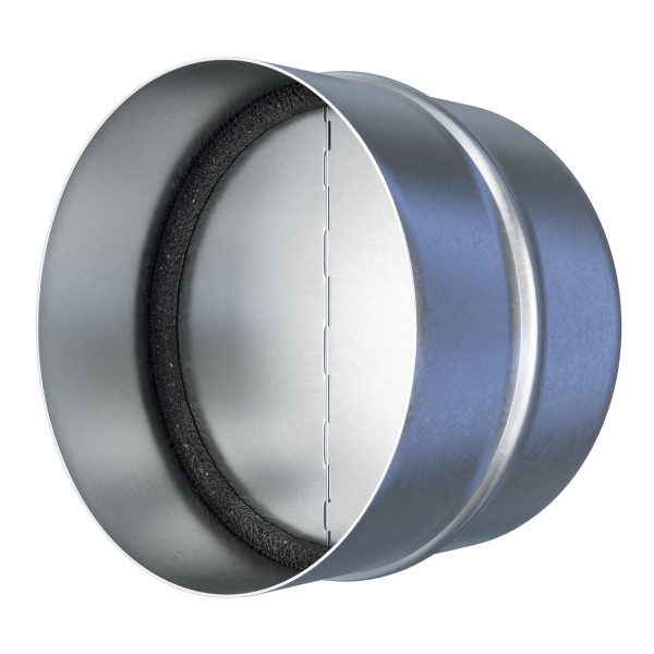 Фото Соединитель круглых каналов (100мм) метал., с защитой от обр.тяги, 100скц, эра