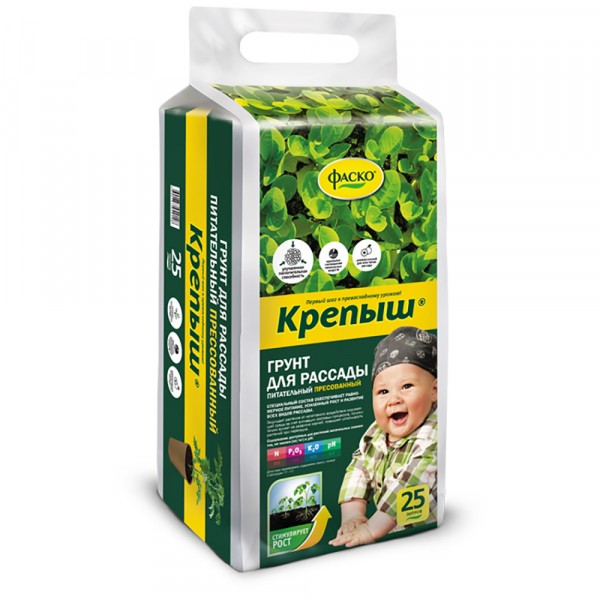 Фото Грунт брикетированный крепыш фаско 25л