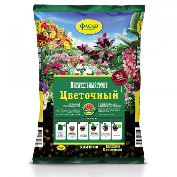 Фото Грунт цветочный фаско 5л