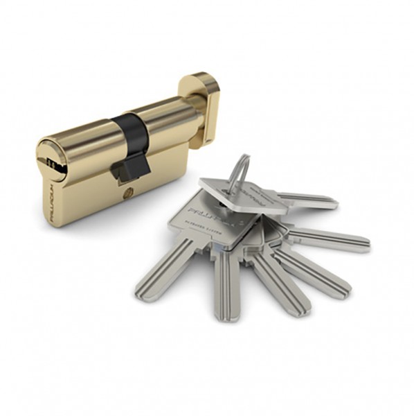 Фото Механизм цилиндровый palladium 80 c ключ/вертушка pb(латунь)