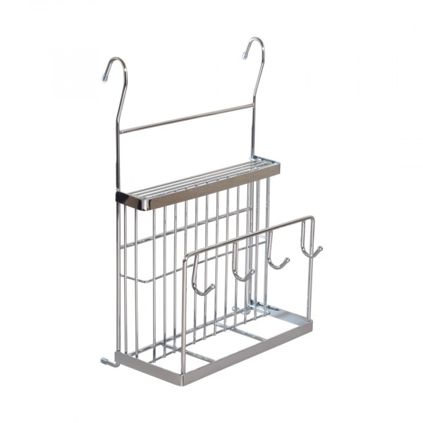 Фото Полка для ножей и досок с крючками, 250*130*390мм