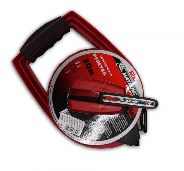 Фото Лента мерная геодезийная 30м с закрытым корпусом matrix master 31224