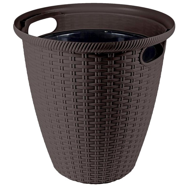 Фото Кашпо напольное ротанг d380мм/30л с внутренним горшком 16л венге