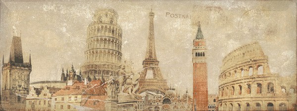 Фото Декор antica ic серый 40*15 1 д128072