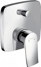 

смеситель для ванны с душем встраиваемый hansgrohe metris 31454000